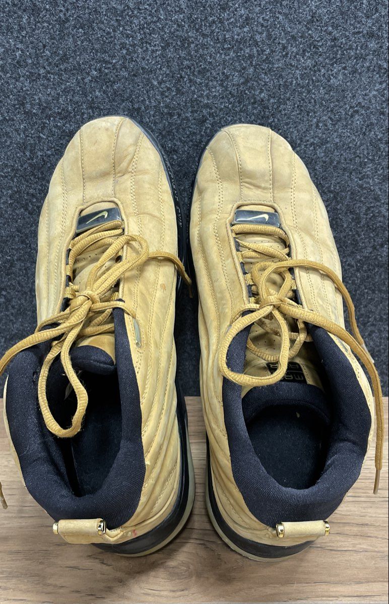 Vintage 90s Nike Air Max Elite Wheat Gold Basketball Shoes Mens Size 12