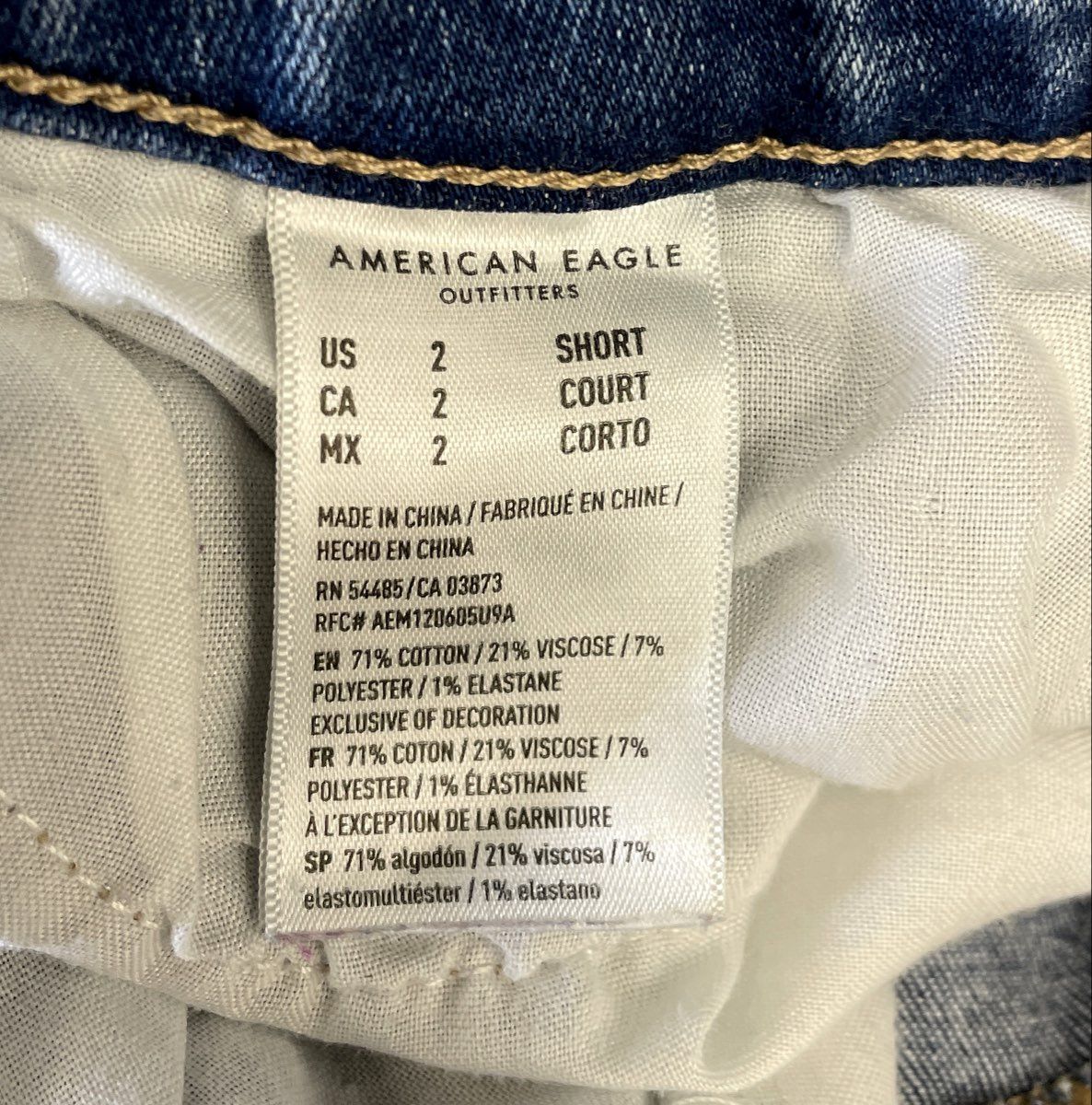 American Eagle Women's Jeans Lot 2 Distressed Super High Flare & Skinny Sz 2