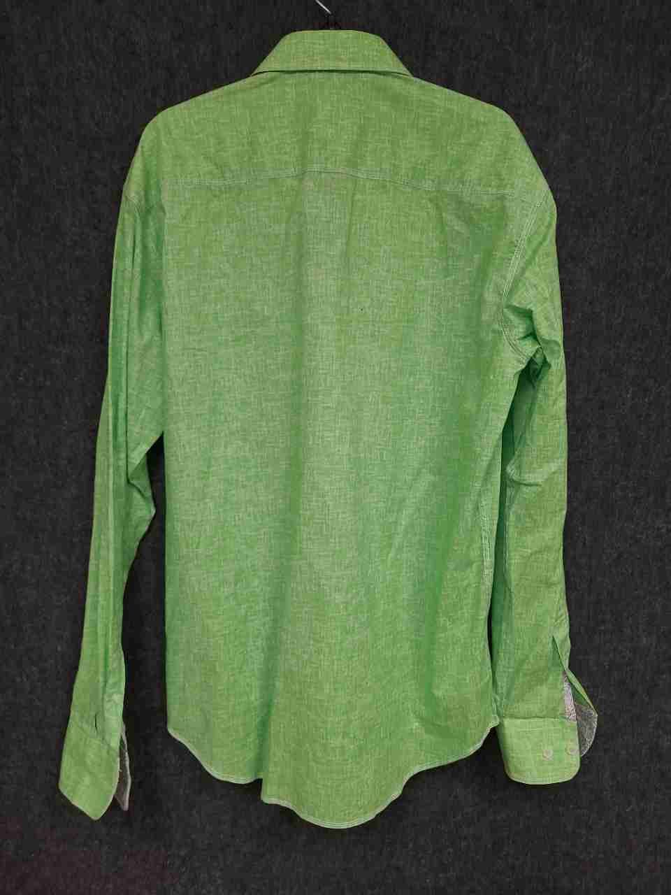 Bugatchi Men's Paradise Green Shaped Fit Cotton Button Down Shirt NWT Sz M