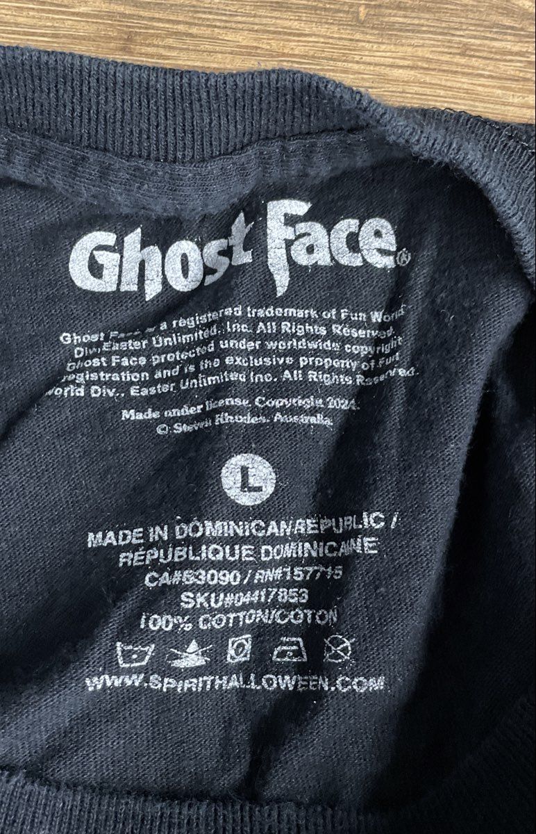 Ghost Face Scream Let's Make A Slasher Movie T-Shirt Steven Rhodes Spirit Sz L