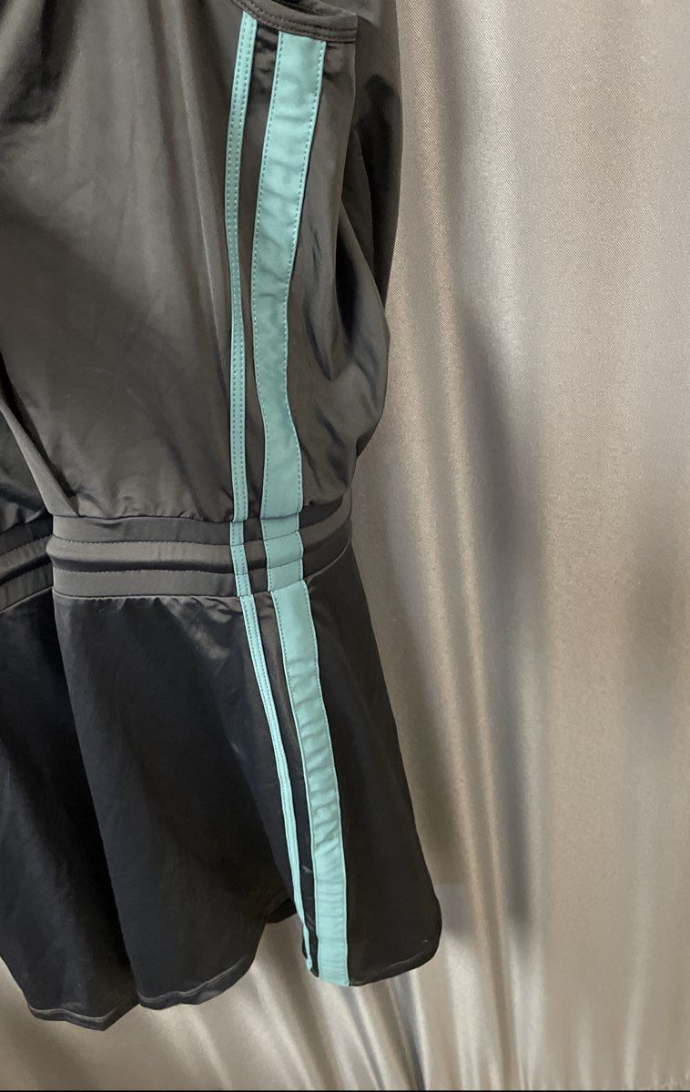 Halara Women's Blue Turquoise Athletic Dress Side Stripe Drawstring NWT Sz L