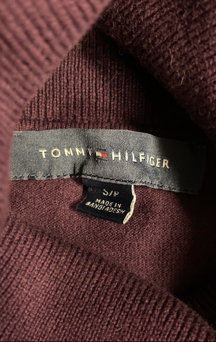 Tommy Hilfiger Women's Purple Gold Button Shoulder Turtleneck Sweater NWT Sz S