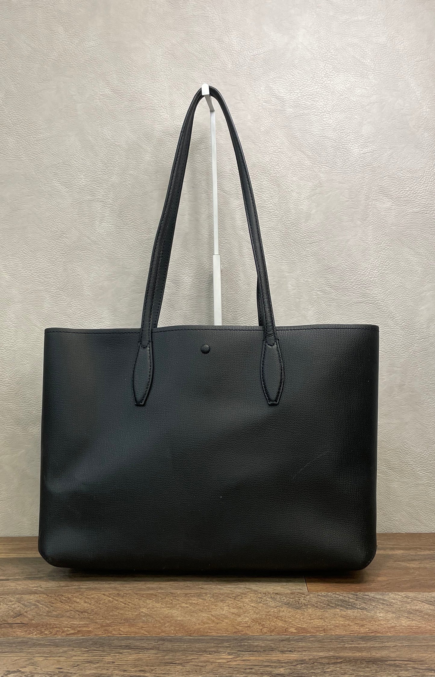 Kate Spade Black Leather Large Tote Bag Gold Hardware