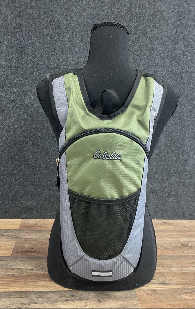Cabela's Green and Grey Outdoor Hydration Backpack with Water Bladder