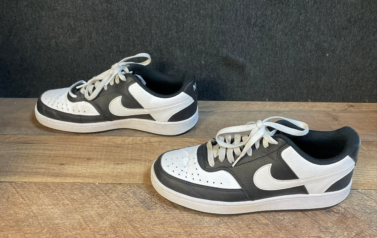 Nike Court Vision Low Next Nature Black White Sneakers Women's Size 9