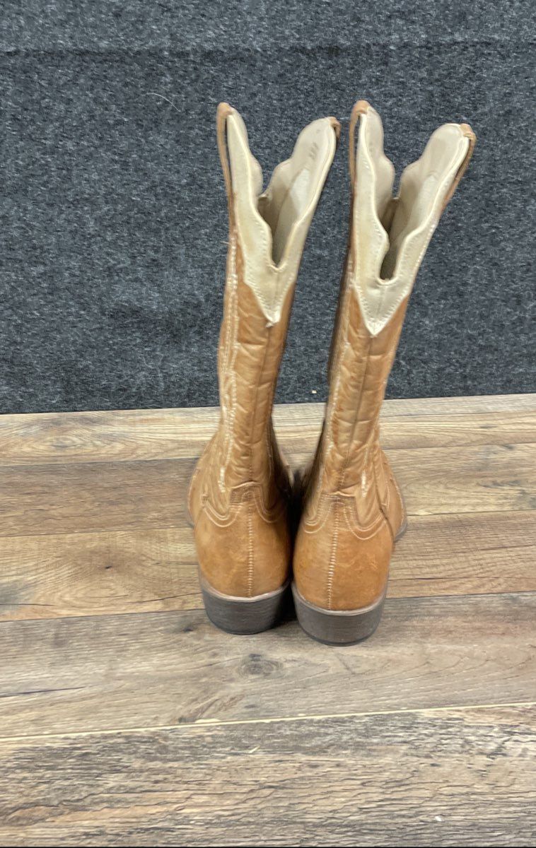 Coconuts Cisco Tan Brown Western Cowgirl Boots Women's Size 6.5M