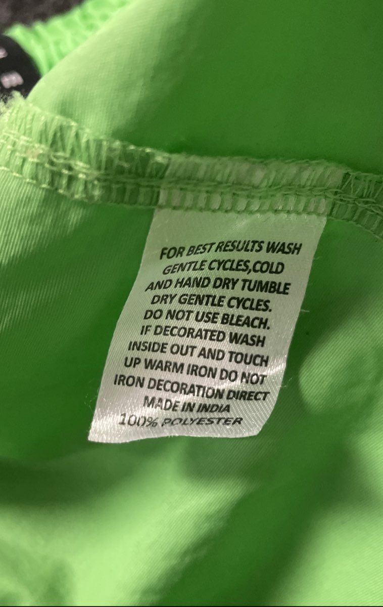 themuseum Men's Track Pants Lime Green Polyester Bungee Hem Size 2XL