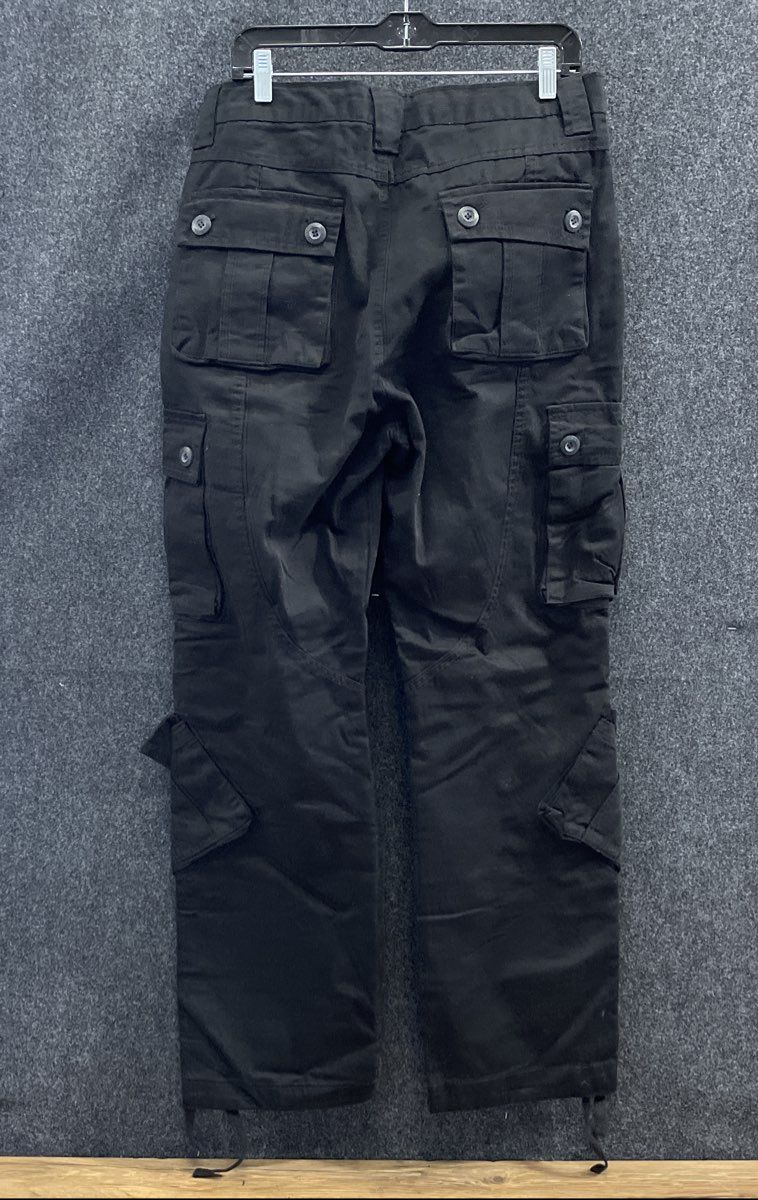 MATCH Men's Black Workwear Cargo Pants Multi-Pocket Cotton Trousers Sz XL
