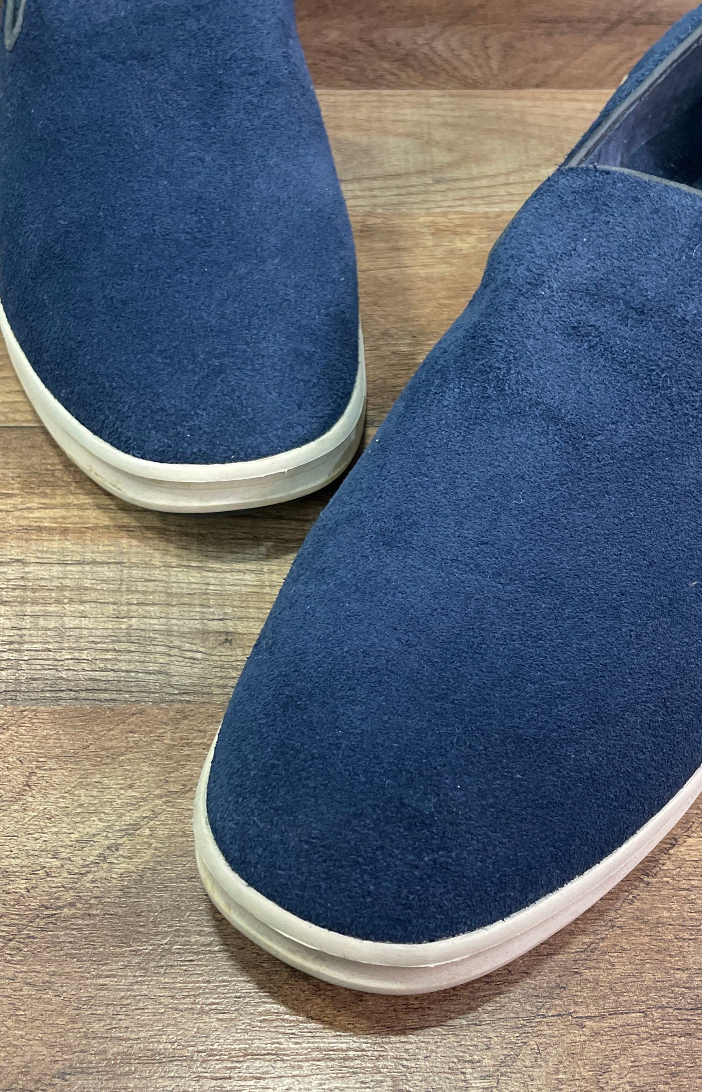 UGG Henrick Navy Blue Suede Slip-On Loafers Men's Size 13