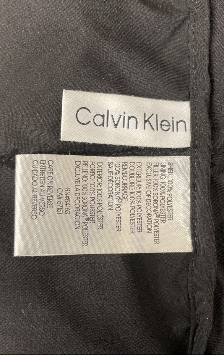 Calvin Klein Men's Black Quilted Puffer Jacket Sorona Aura Insulated Sz L
