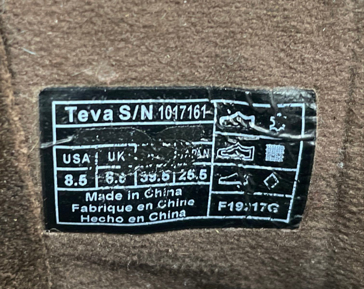Teva Foxy Waterproof Brown Leather Ankle Boots Women's Size 8.5