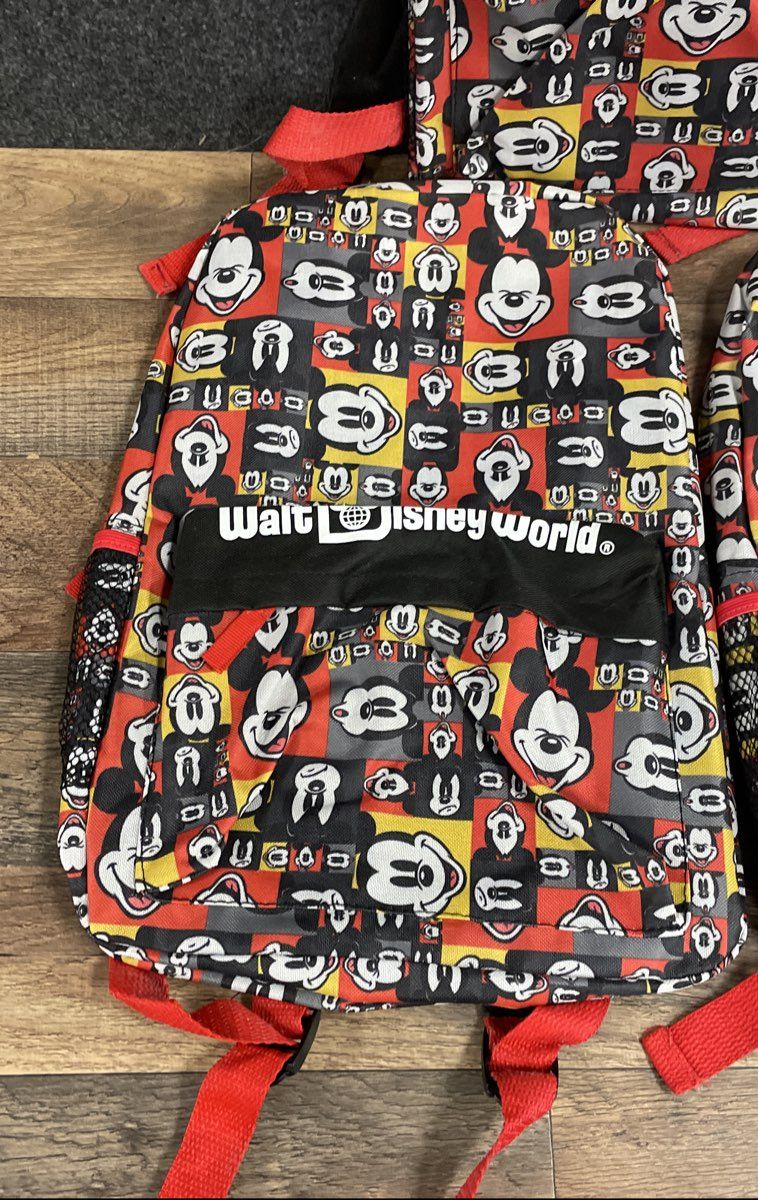 Disney Mickey Mouse Red Yellow Black White Backpack NWT Lot of 3