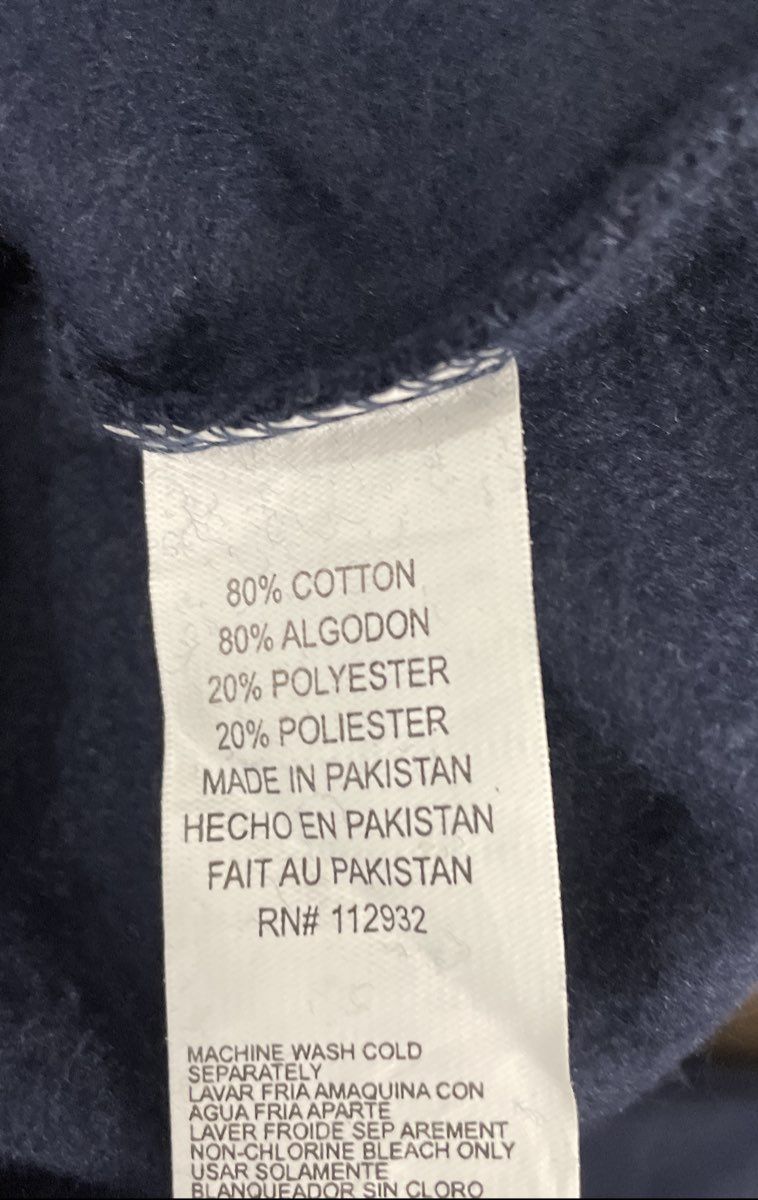Pacific & Co. Men's Navy Blue Anchor Hoodie Cotton Blend Pullover Size S NWT