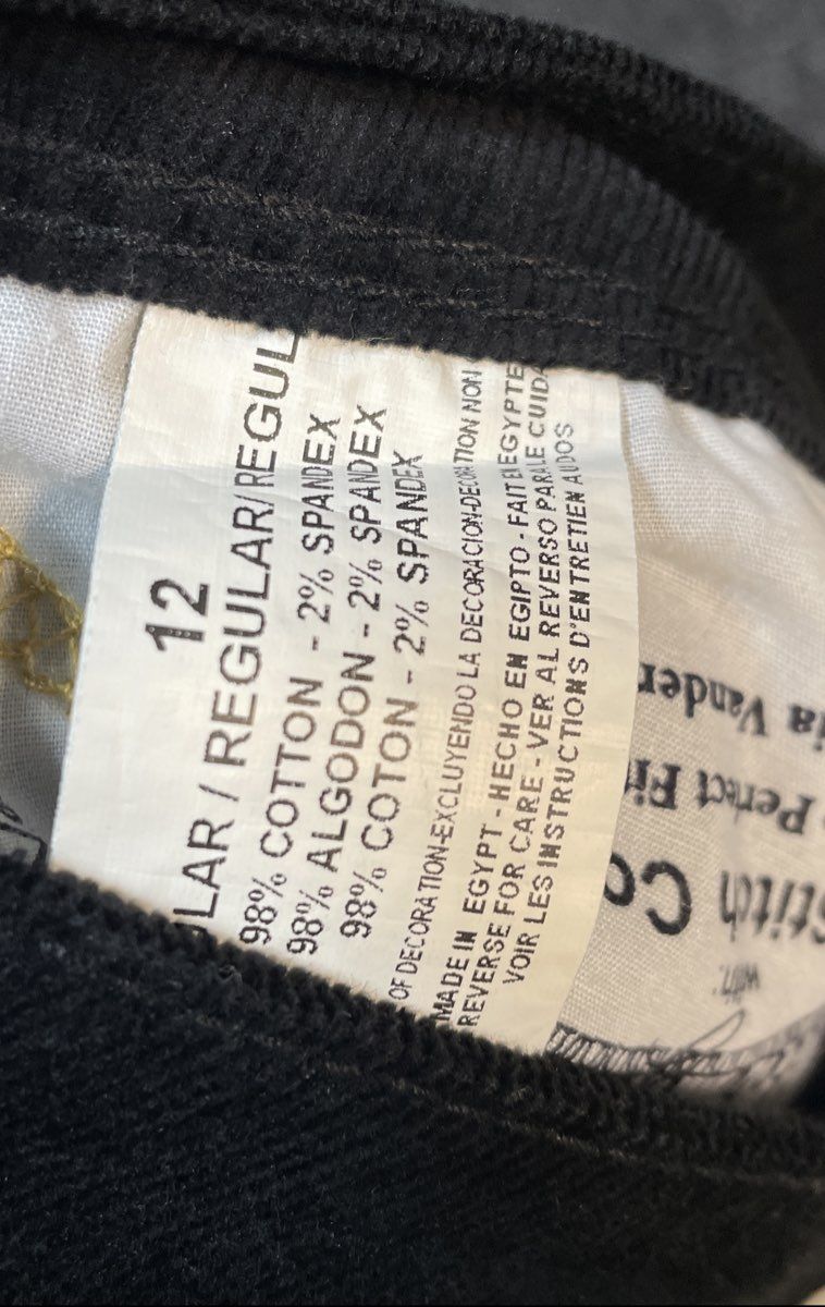 Gloria Vanderbilt Women's Black Corduroy Straight Leg Pants NWT Sz 12