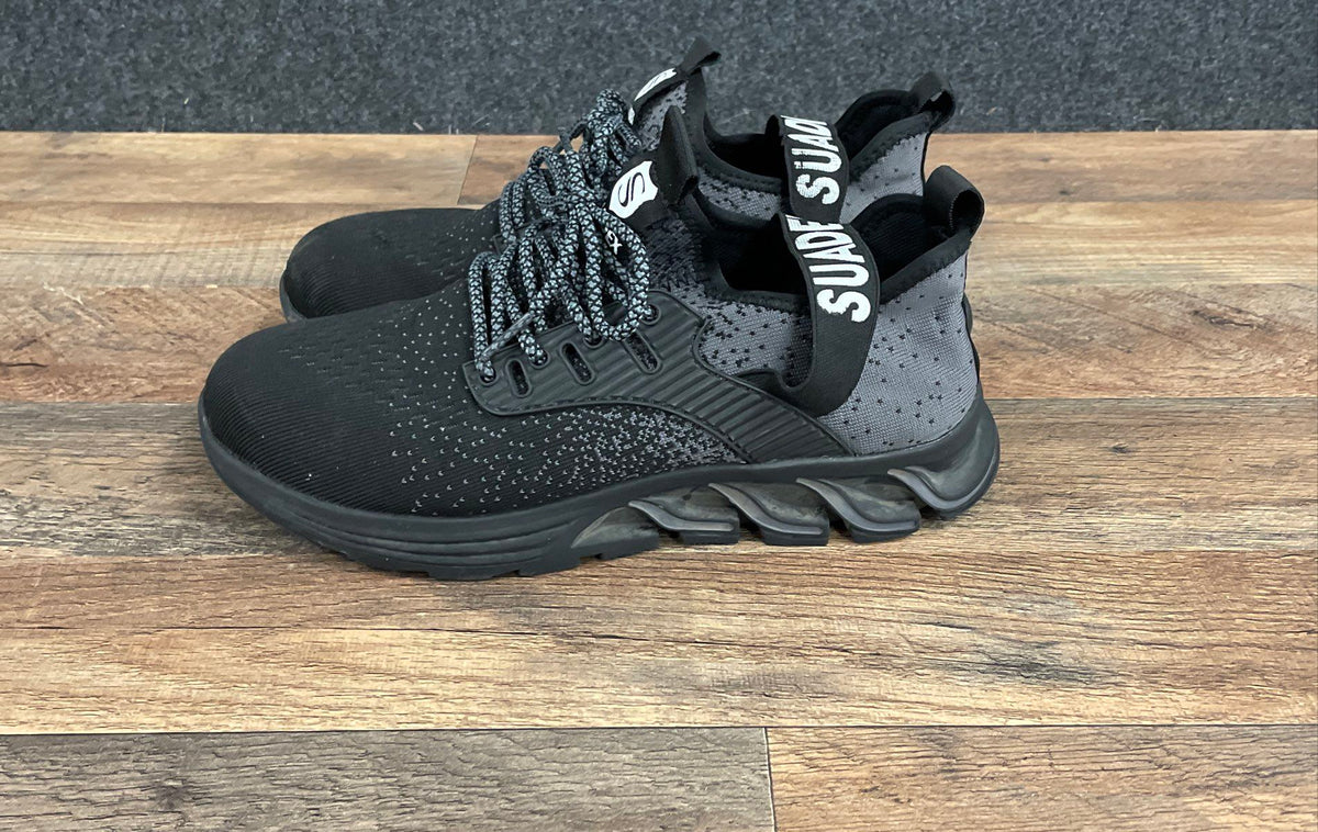 Suadex Black Grey Indestructible Steel Toe Safety Work Shoes Sneaker Size EU 40