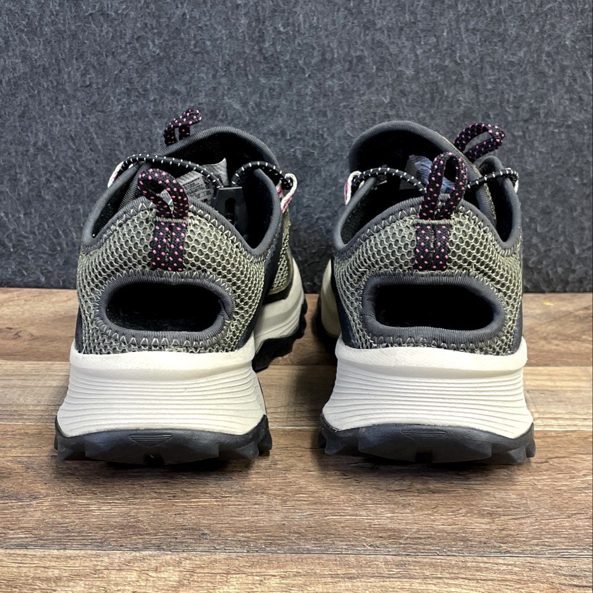 Merrell Speed Strike Olive Green Pink Women's Trail Hiking Shoes Size 8.5