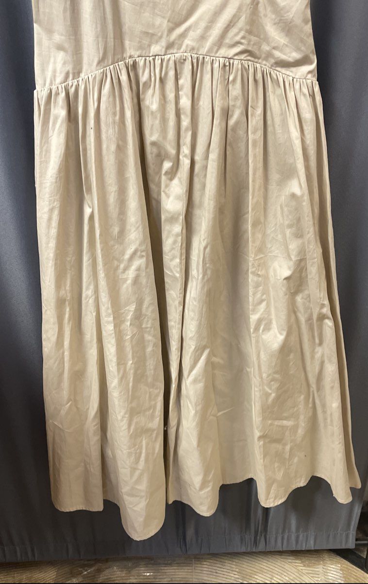 Simply Vera Vera Wang Women's Khaki Smocked Back Midi Dress NWT Sz XS