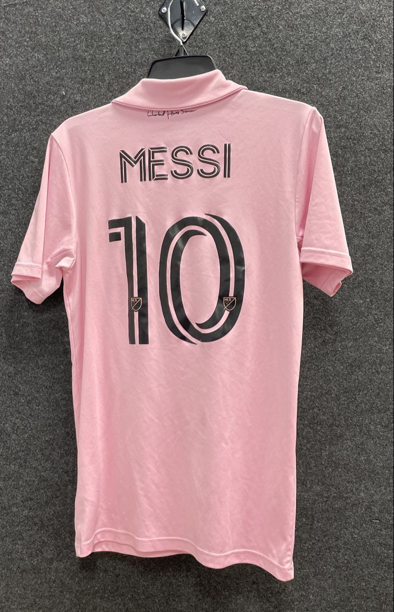 Adidas Inter Miami CF Messi #10 Heartbeat Kit Pink Jersey Sz S