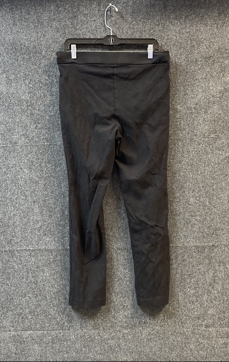 Rafaella Women's Black Comfort Pull On Textured Stretch Tapered Pants Size 12