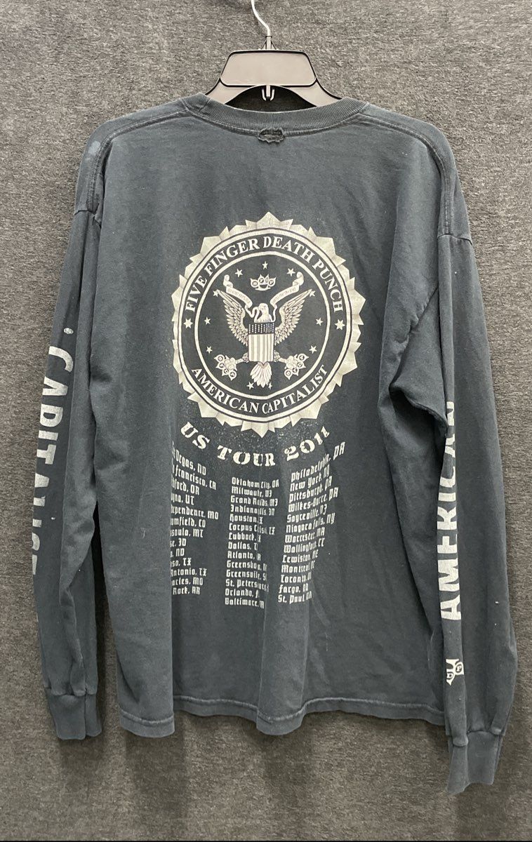 Vintage Five Finger Death Punch 2011 American Capitalist Tour Shirt L