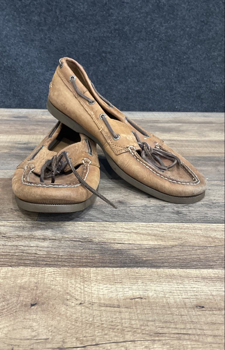 G.H. Bass Newport Hampton Brown Leather Boat Shoes Men's Size 10.5W
