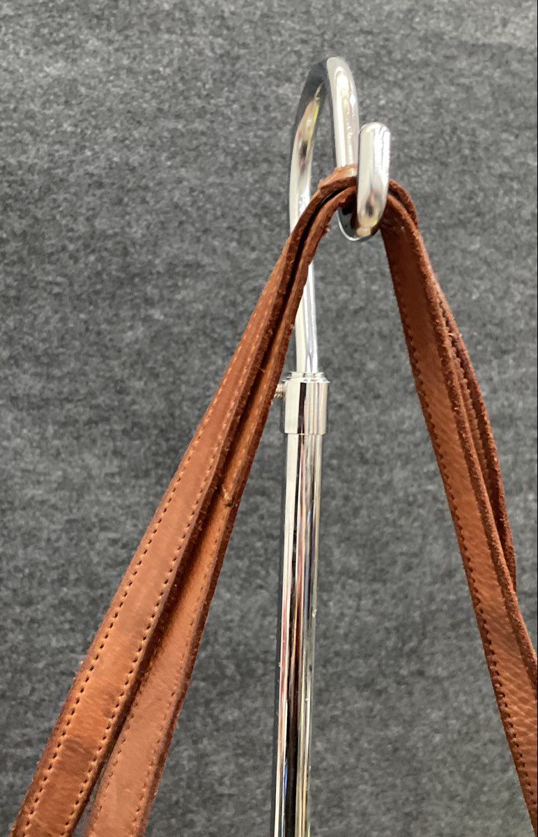 Harbour 2nd Brown Leather Anchor Logo Distressed Crossbody Shoulder Bag