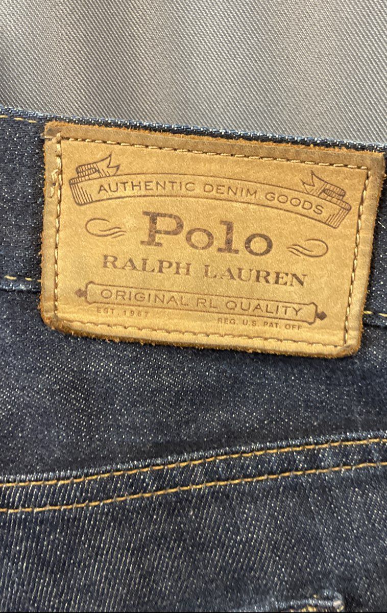 Polo Ralph Lauren Men's Dark Indigo Blue Straight Leg Denim Jeans Sz 46x30