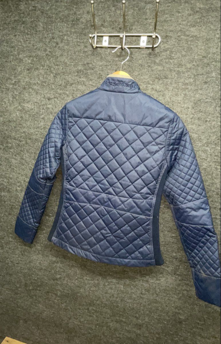 Horseware Women's Quilted Riding Jacket and Breeches Set Navy Gray Sz XXS USA 2
