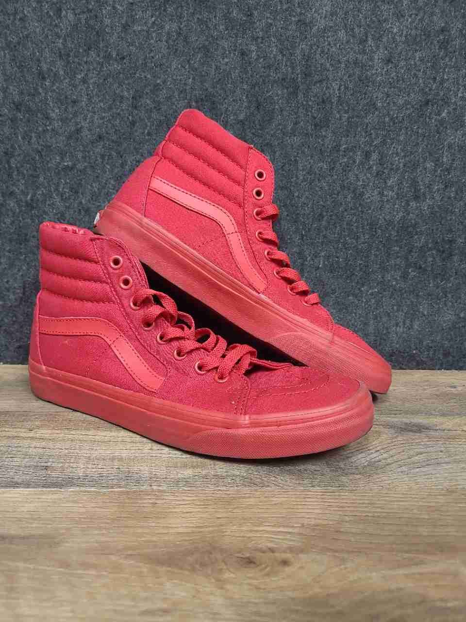 Vans Sk8-Hi Monochromatic Triple Red High Top Sneakers Men's 8.5 Women's 10