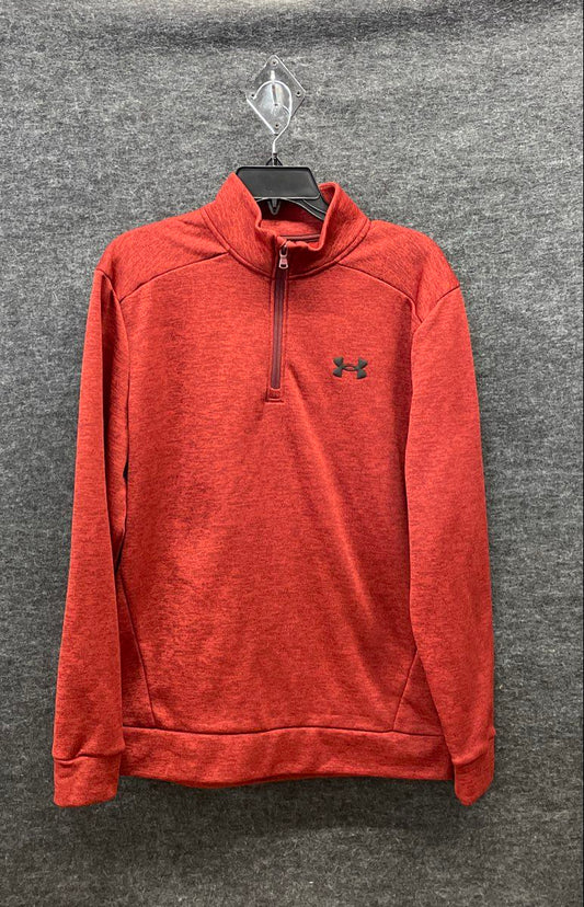 Under Armour Men's Armour Fleece 1/4 Zip Pullover Heathered Red Size M Loose