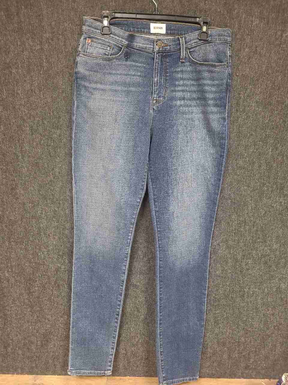 Hudson Women's Blair High-Rise Skinny Jeans Blue Medium Wash Sz 29