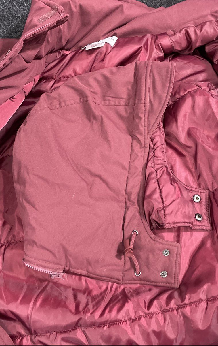 John Blair Men's Burgundy Hooded Full Zip Padded Parka Coat Sz M