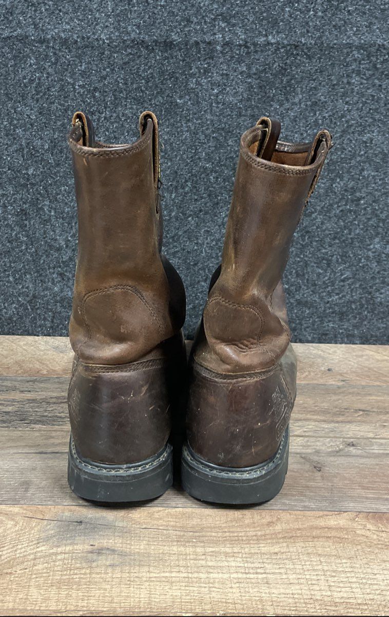 Caterpillar Revolver P89516 Brown Leather Steel Toe Pull-On Work Boots Size 11.5