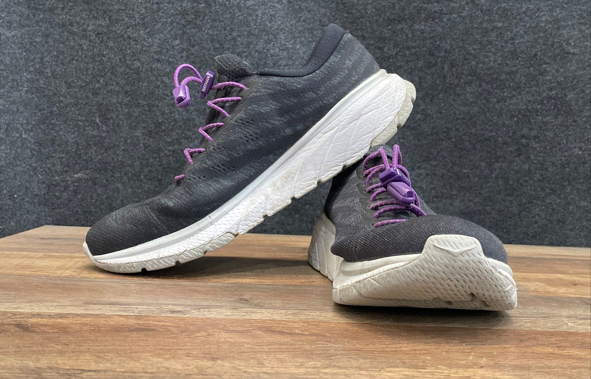 Hoka One One Cavu Black Purple Running Training Sneakers Size 10