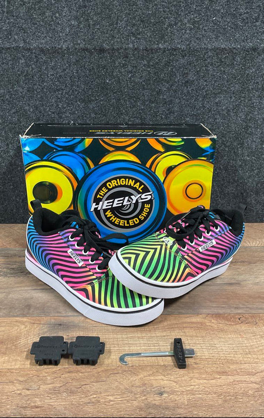 Heelys Pro 20 Prints Rainbow Wave Wheeled Skate Shoes Womens Size 7 OG All