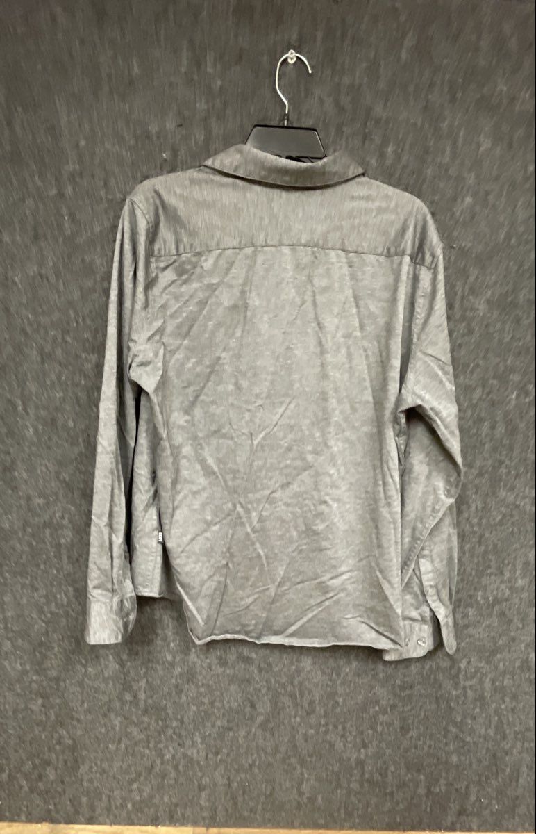 DKNY Men's Gray Long Sleeve Button Down Shirt Sz L