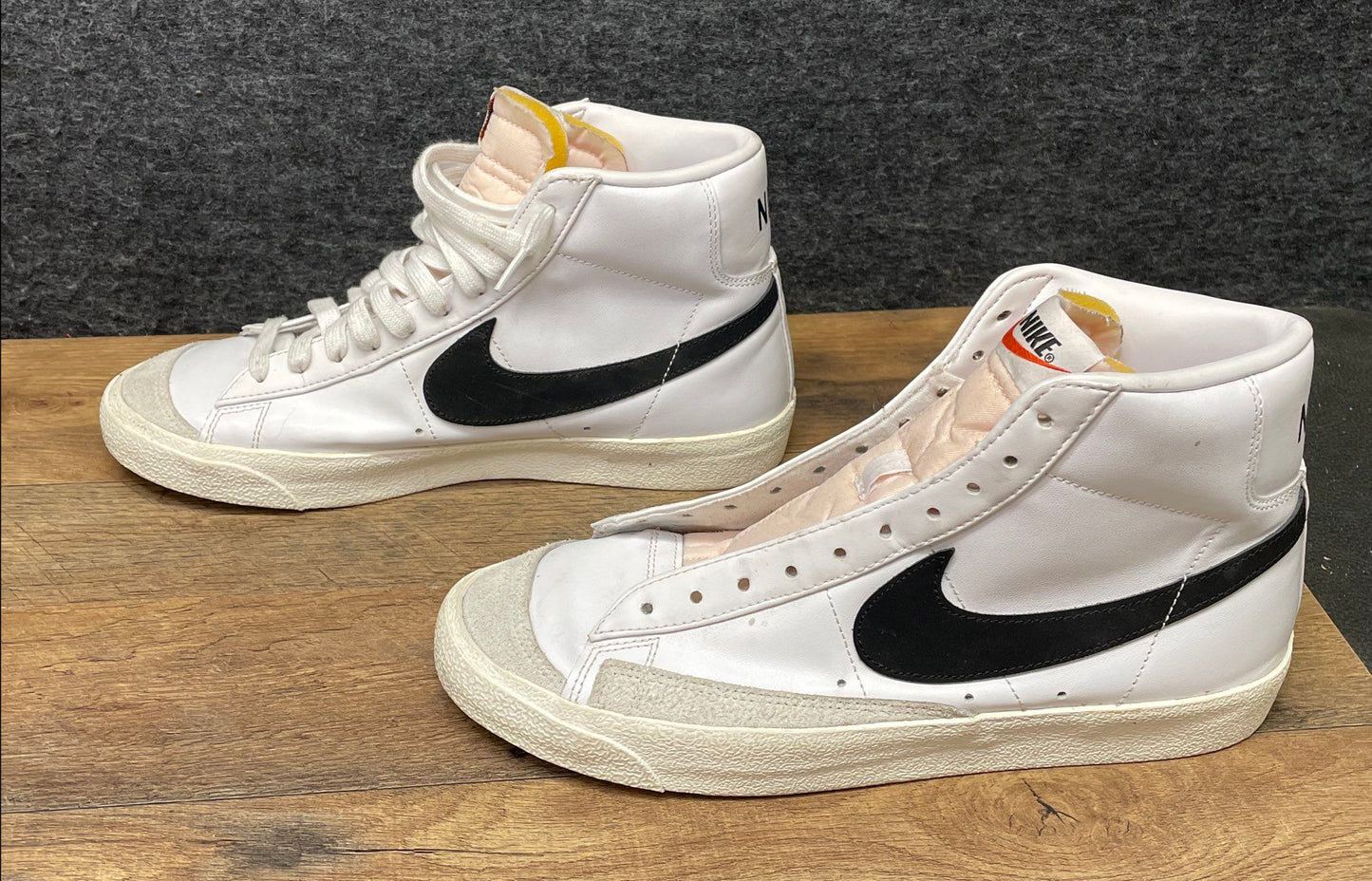 Nike Blazer Mid '77 Vintage White Black High Top Sneakers Men's Size 10