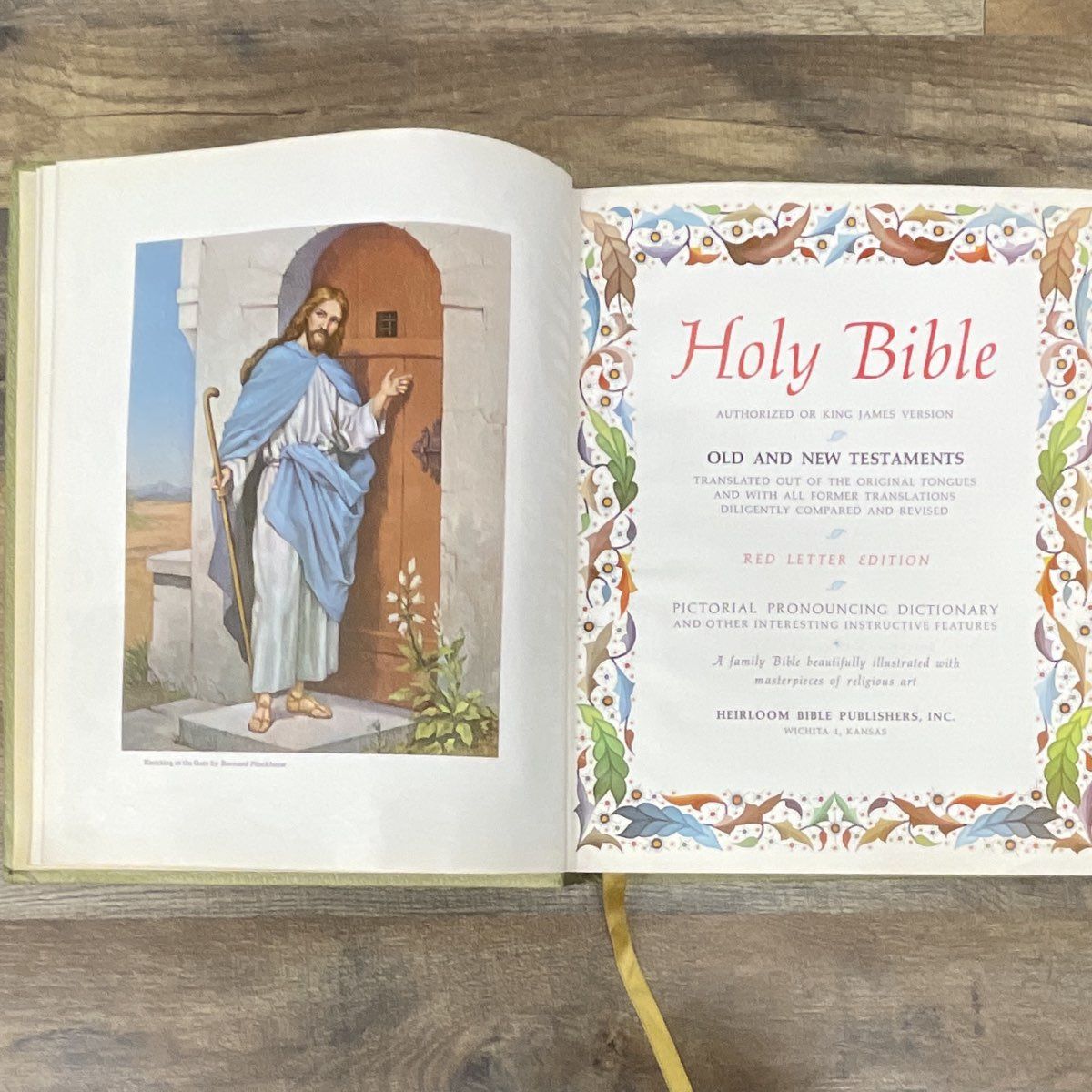 1964 Heirloom Bible KJV Master Reference Edition Red Letter Vintage Family