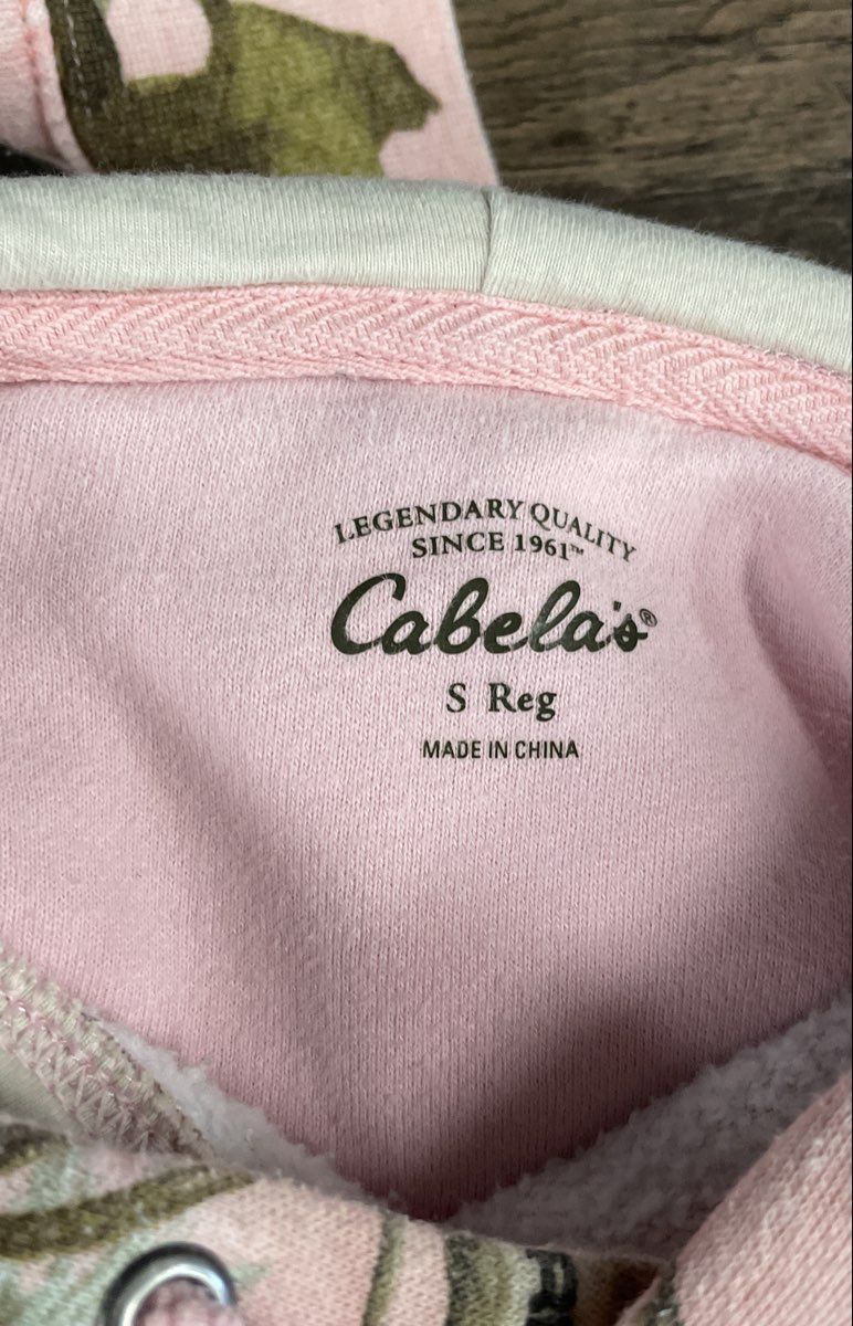 Cabela's Women's Pink Realtree Camo Fleece Pullover Hoodie Sweatshirt Sz S