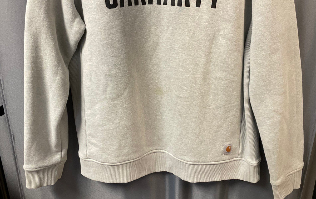 Carhartt Boys Heather Grey Graphic Relaxed Fit Crewneck Sweatshirt Sz XL 16/18