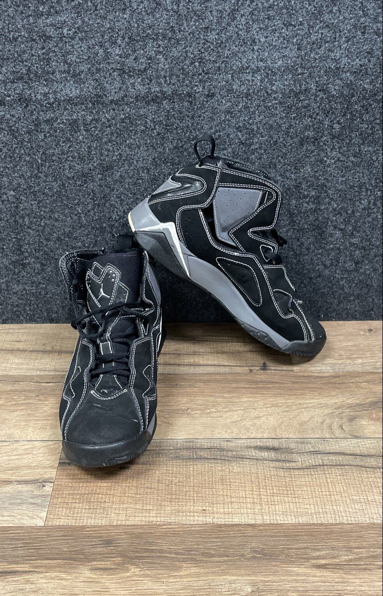 Jordan True Flight Black Stealth Grey 2009 High Top Sneakers Youth Size 6Y