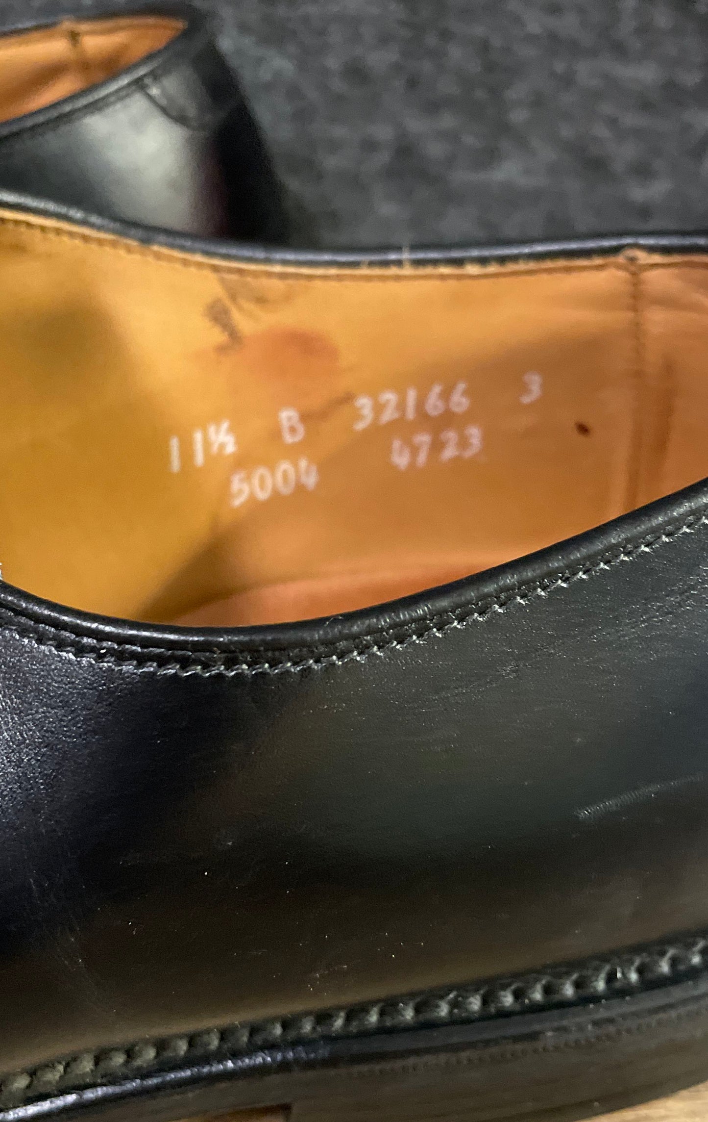 Allen Edmonds Concord Black Single Monk Strap Bicycle Toe Shoes Size 11.5 B
