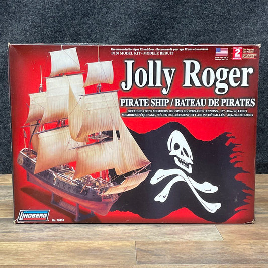 Lindberg Jolly Roger Pirate Ship Model Kit 1:130 Scale #70874 Open Box