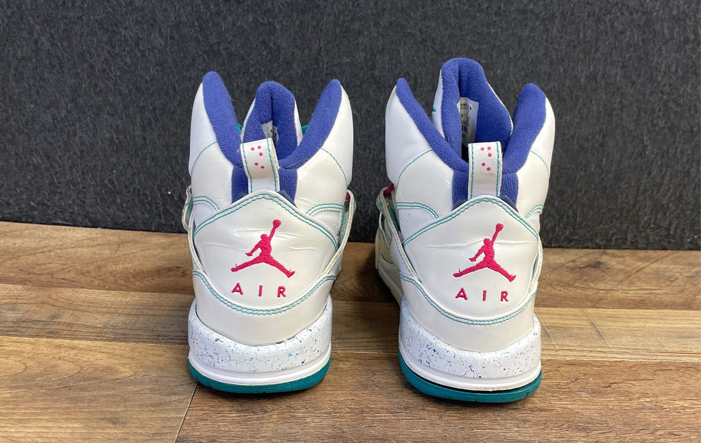 Jordan SC-1 White Green Abyss Bright Fuchsia Youth Sneakers Size 7Y