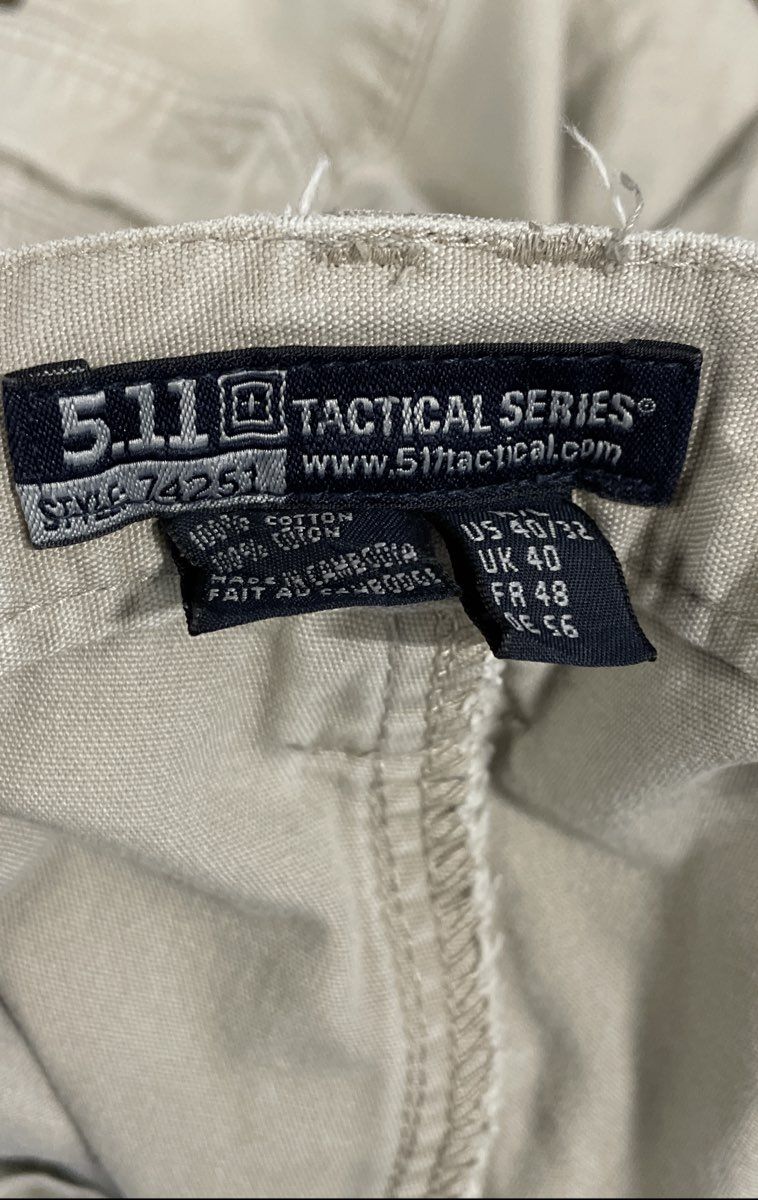 5.11 Tactical Men's Khaki Cotton Canvas Cargo Pants Style 74251 Sz 40x32