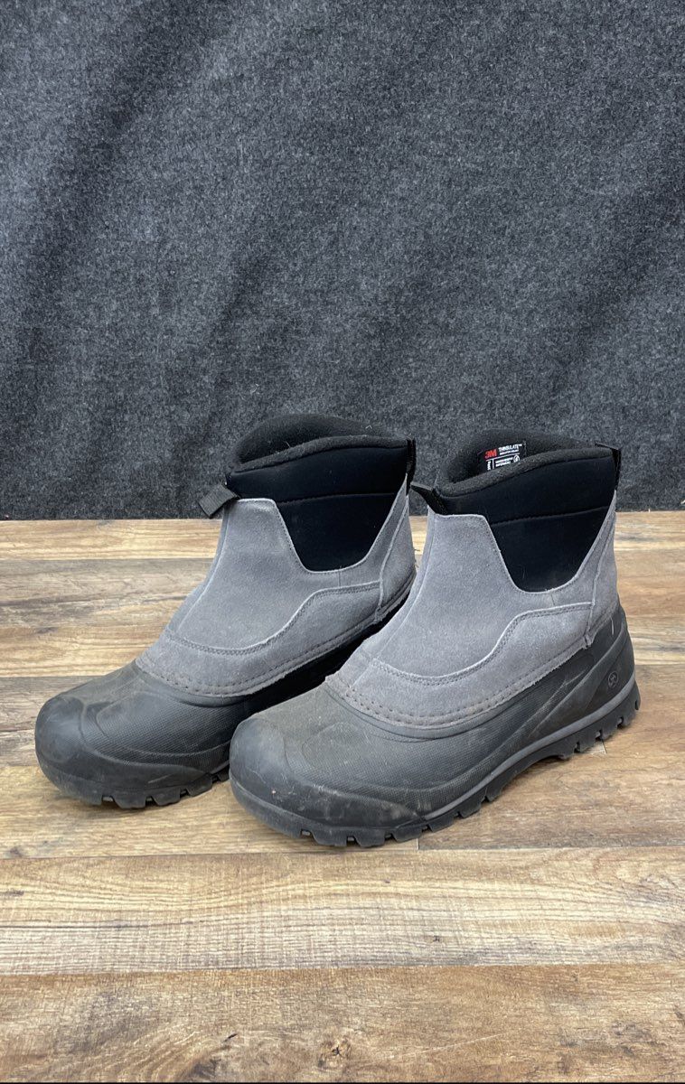 Northside Gray Black Pull-On Suede Winter Boots 200g Thinsulate Size 11