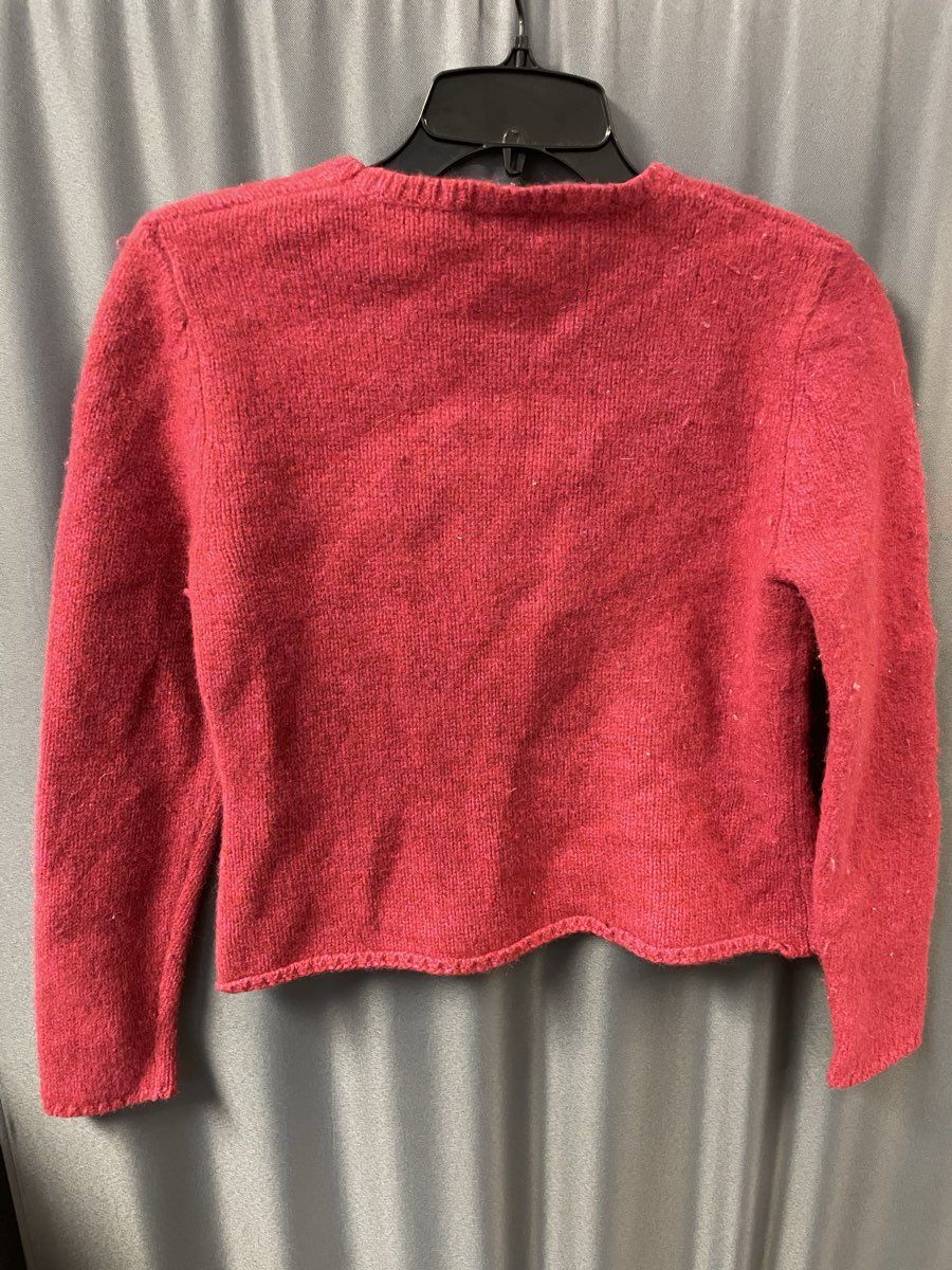 L.L. Bean Women's Red Lambswool Angora Blend Crewneck Pullover Sweater Sz XS