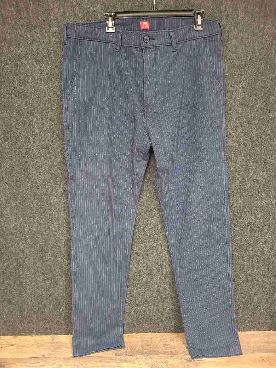 Levi's Men's Blue Pinstripe XX Chino Standard Taper Pants 34x32