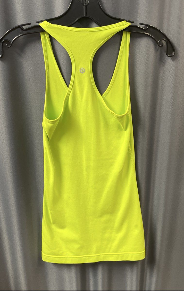 Lululemon Women's Racerback Tank Top Neon Yellow Slim Fit Sz Small XS
