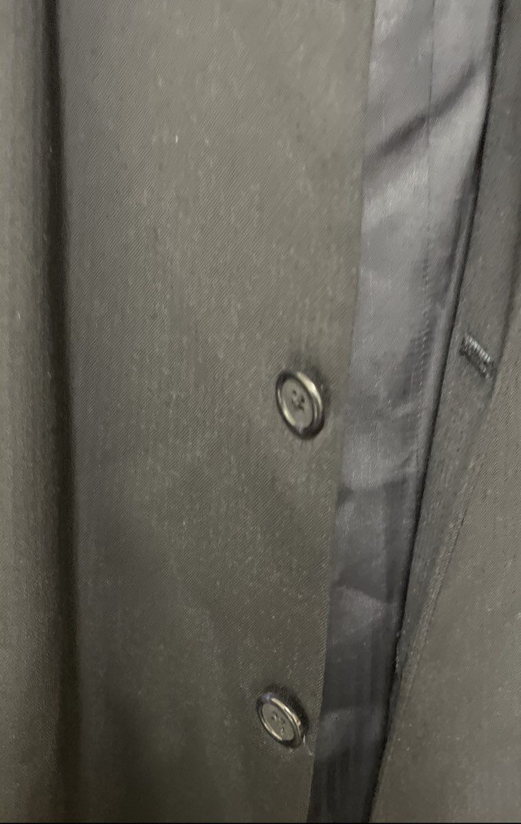 Stafford Men's Black Herringbone 100% Wool 3-Button Suit Jacket Blazer Sz 52 R